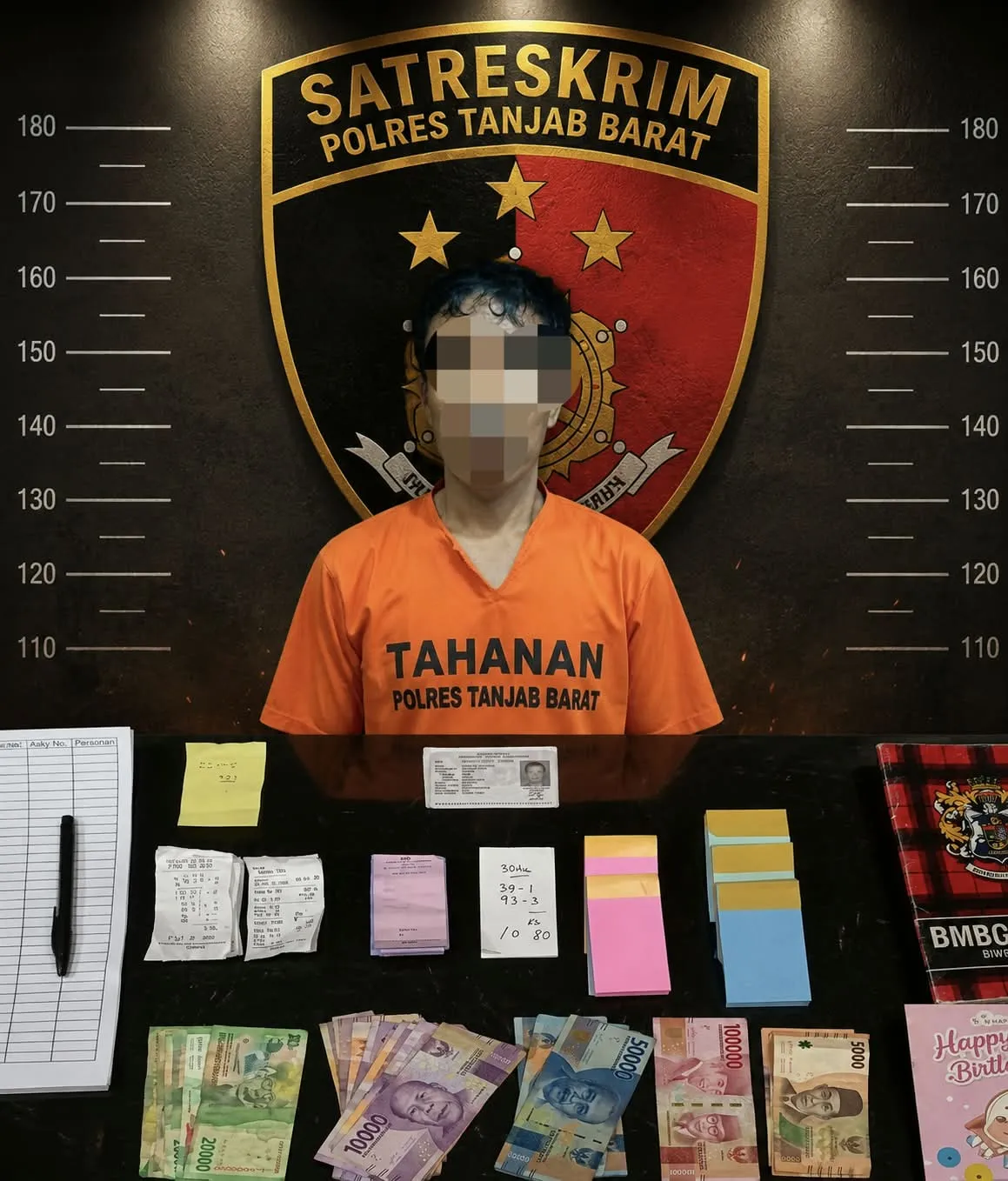 Perangi Perjudian, Polres Tanjab Barat Ungkap Praktik Judi Togel di Batang Asam