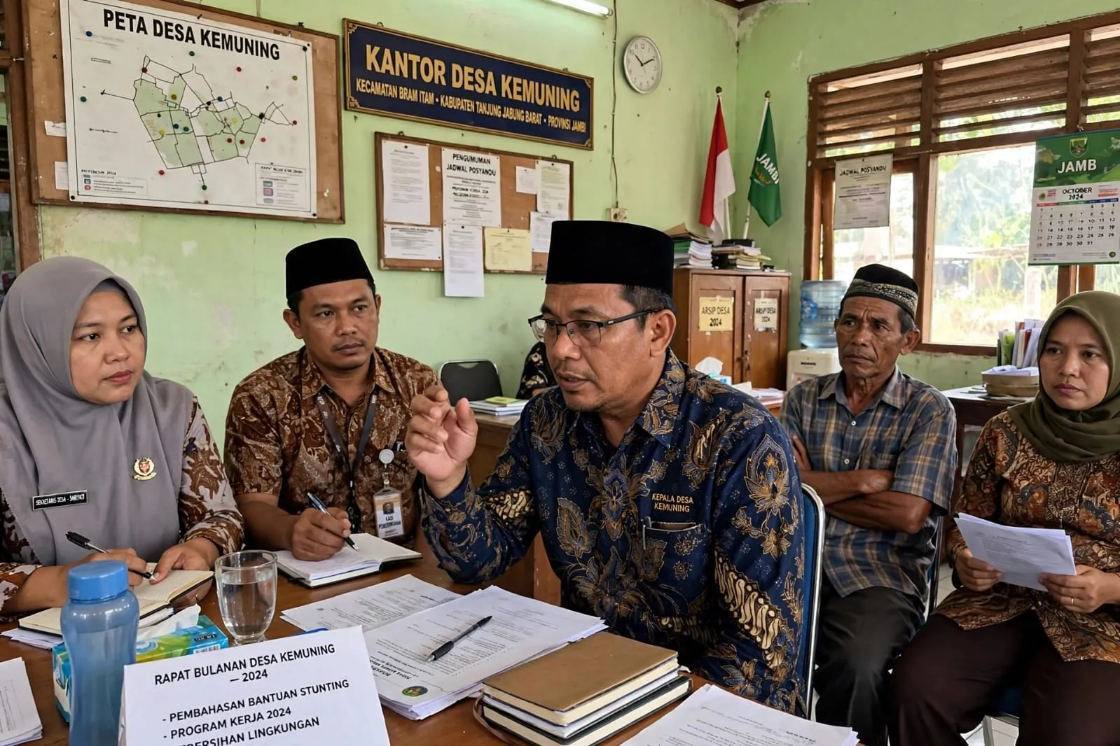 KEPALA DESA KEMUNING TAK BOSAN HIMBAU WARGA JANGAN BAKAR LAHAN SAAT  BUKA KEBUN